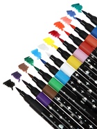 Фломастеры 12 цветов с блестками, в пластиковой коробке  (артикул 10947779)  большой выбор товаров оптом и в розницу по низким ценам с доставкой