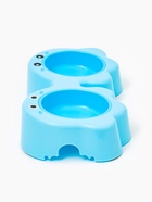 Миска двойная «Приведение», 2×160 мл, пластик, голубая - фото 68979563