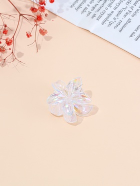 Крабик для волос «Бриса», 4 см, прозрачный перламутр (комплект 12 шт)