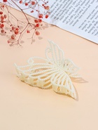 Крабик для волос «Лиллиан», бабочка, 10.5 см, белый - Фото 2