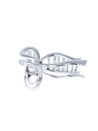 Крабик для волос «Хилман», бант, 11 см, серебро - Фото 4