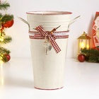 УЦЕНКА Кашпо - ваза «Ведерко Рустад» бежевая, 15×15×25 см - Фото 2