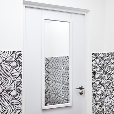 УЦЕНКА Зеркало дверное, подвесное, 40×110 см, белое