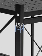 УЦЕНКА Стеллаж складной на колесах, 5 полок, 72×36×162.5 см, цвет чёрный матовый 10988524