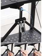 УЦЕНКА Стеллаж складной на колесах, 5 полок, 72×36×162.5 см, цвет чёрный матовый 10988524