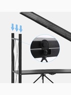 УЦЕНКА Стеллаж складной на колесах, 5 полок, 72×36×162.5 см, цвет чёрный матовый 10988524