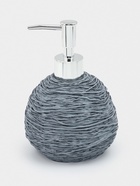 Набор для ванной «Плетение», 4 предмета, дозатор, 2 стакана, мыльница, серый - фото 809492699