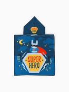 Полотенце - пончо детское махровое LoveLife Super Hero, 60×120 см, 300 г/м, синее - Фото 1