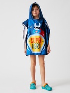 Полотенце - пончо детское махровое LoveLife Super Hero, 60×120 см, 300 г/м², синее - Фото 4