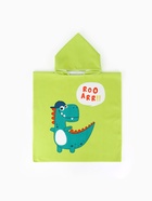 Полотенце - пончо детское махровое LoveLife «Дино» 60×120 см, зелёное - Фото 1