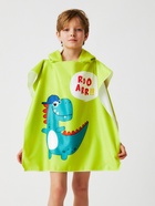 Полотенце - пончо детское махровое LoveLife «Дино» 60×120 см, зелёное - Фото 1