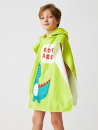 Полотенце - пончо детское махровое LoveLife «Дино» 60×120 см, зелёное - Фото 2