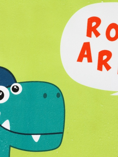 Полотенце - пончо детское махровое LoveLife «Дино» 60×120 см, зелёное