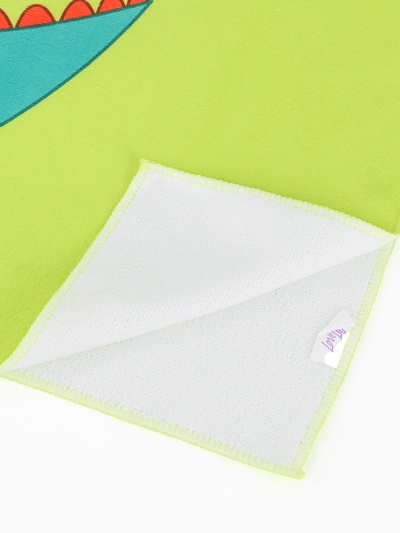 Полотенце - пончо детское махровое LoveLife «Дино» 60×120 см, зелёное