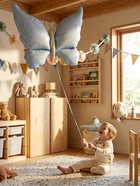 Воздушный шар фольгированный 37" «Нежная голубая бабочка», сатин - Фото 5