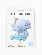 Воздушный шар фольгированный 35" «Голубой слоник» 10947659