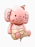 Воздушный шар фольгированный 35" «Розовый слоник» 10947661