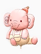 Воздушный шар фольгированный 35" «Розовый слоник» 10947661