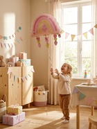 Воздушный шар фольгированный 23" «Радуга с сердцами» 10947663