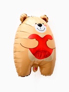 Воздушный шар фольгированный 21" «Мишка с сердцем» - Фото 2