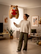 Воздушный шар фольгированный 21" «Мишка с сердцем» - Фото 5