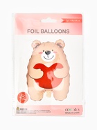Воздушный шар фольгированный 21" «Мишка с сердцем» - Фото 6