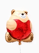 Воздушный шар фольгированный 23" «Медведь с сердцем» 10947665