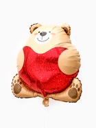 Воздушный шар фольгированный 23" «Медведь с сердцем» - Фото 3