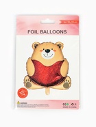 Воздушный шар фольгированный 23" «Медведь с сердцем» - Фото 7