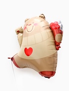 Воздушный шар фольгированный 27" «Мишка с букетом» - Фото 3