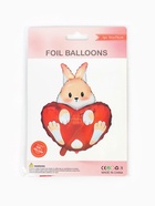 Воздушный шар фольгированный 30" «Зайка с сердцем» - Фото 7