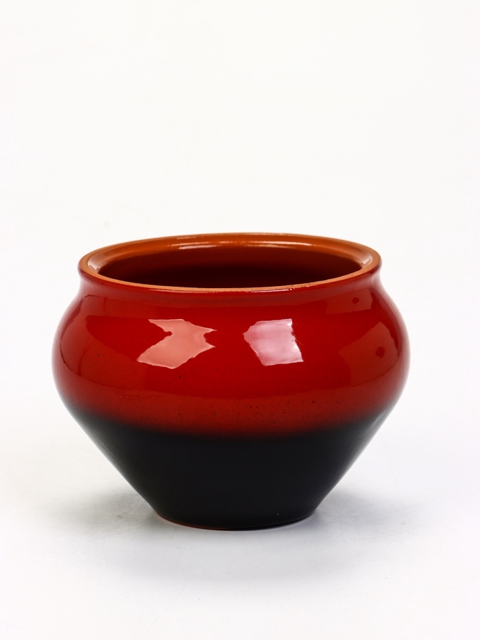 УЦЕНКА Горшок для жаркого «Классика» 0.9 л красный, без крышки - Фото 1