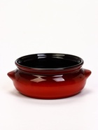 УЦЕНКА Горшок керамический для запекания «Борисовский» 0.7 л / 15×9 см, без крышки, красный - Фото 4