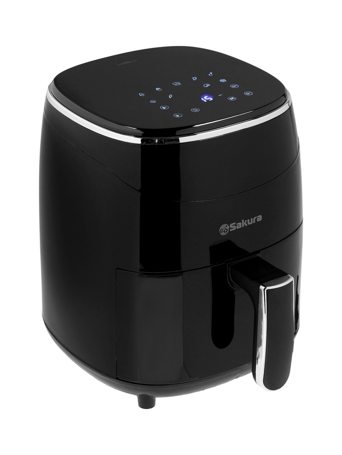 Аэрогриль Sakura SA-7671, 3.5 л, 1200 Вт, 9 программ, таймер, от 80 до 200°C, чёрный - Фото 1