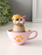 Фигурка «Котик в чашке», 10×9×7.5 см  (артикул 10974752)  большой выбор товаров оптом и в розницу по низким ценам с доставкой