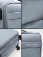 УЦЕНКА Чемодан на колёсах TEXTURA, 109 л, кодовый замок, с увеличением, 47×30×78 см, 28", серый - Фото 16