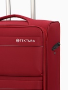 УЦЕНКА Чемодан на колёсах TEXTURA, 74 л, с увеличением, кодовый замок, 42×26×68 см, 24", красный - Фото 3