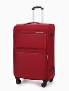 УЦЕНКА Чемодан на колёсах TEXTURA, 109 л, кодовый замок, с увеличением, 47×30×78 см, 28", красный - Фото 2