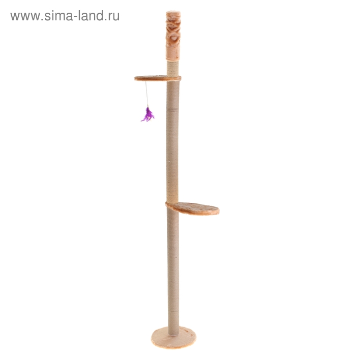 Когтеточка до потолка, 255-265х37х37 см - Фото 1