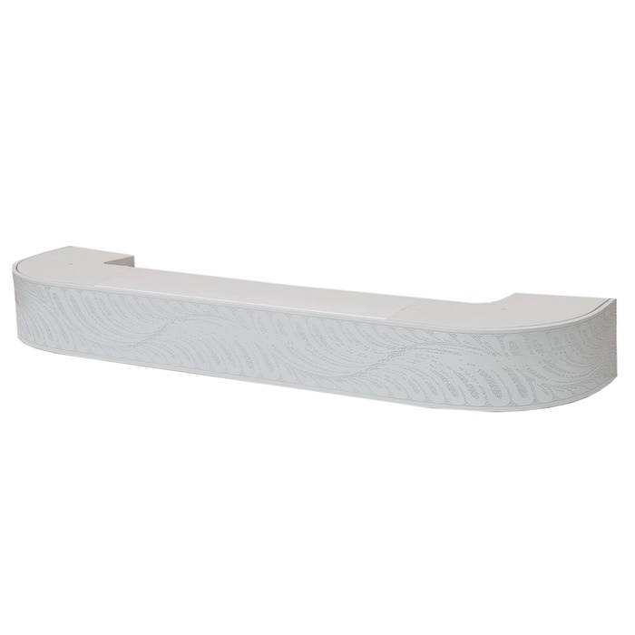 Потолочный карниз двухрядный «Жар-Птица», 240 см, цвет белый лак