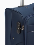 УЦЕНКА Чемодан на колёсах TEXTURA, 74 л, с увеличением, кодовый замок, 42×26×68 см, 24", синий - Фото 14