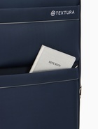 УЦЕНКА Чемодан на колёсах TEXTURA, 74 л, с увеличением, кодовый замок, 42×26×68 см, 24", синий - Фото 10