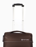 УЦЕНКА Чемодан на колёсах TEXTURA, 52 л, кодовый замок, с увеличением, 36×25×58 см, 20", коричневый - Фото 4