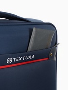 УЦЕНКА Чемодан на колёсах TEXTURA, 52 л, с увеличением, кодовый замок, 36×25×58 см, 20", синий - Фото 10