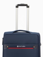 УЦЕНКА Чемодан на колёсах TEXTURA, 74 л, кодовый замок, с увеличением, 42×26×68 см, 24", синий - Фото 4