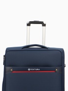 УЦЕНКА Чемодан на колёсах TEXTURA, 109 л, кодовый замок, текстильный, с увеличением, 47×30×78 см, 28", синий - Фото 4
