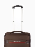 УЦЕНКА Чемодан на колёсах TEXTURA, 52 л, текстильный, кодовый замок, с увеличением, 36×25×58 см, 20", коричневый - Фото 4