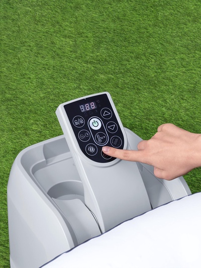 Спа - бассейн Miami EnergySense AirJet 4 Dark Blue, 180×66 см, фильтр-насос, тент, дозатор для химии, аэромассаж, круглый, 6001C Bestway