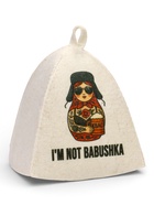 Шапка для бани и сауны I'm not babushka, полиэфир, шерсть - фото 69482329