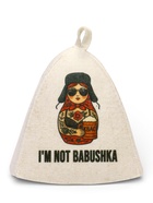 Шапка для бани и сауны I'm not babushka, полиэфир, шерсть - фото 69482330